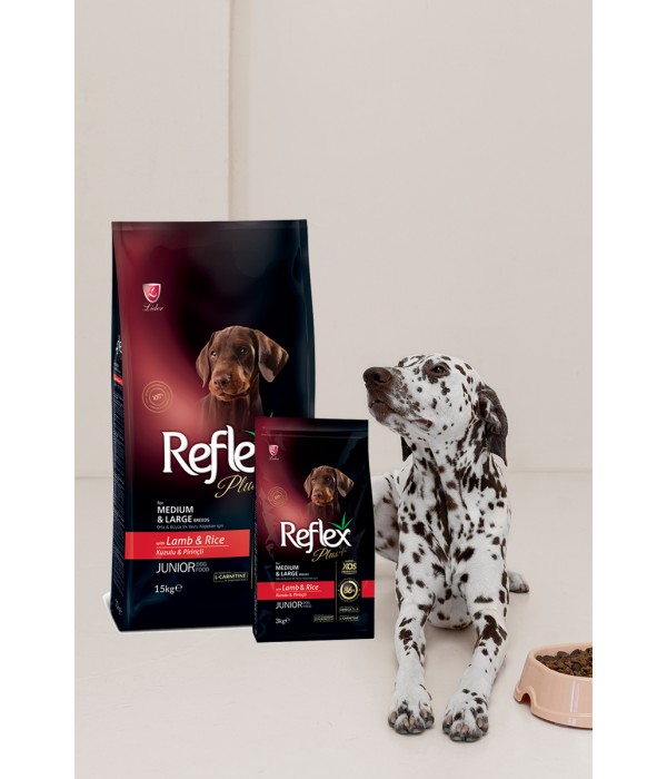 Reflex Plus Orta Büyük Irk Yavru Köpek İçin 3 kg Kuzu Etli Pirinçli Kuru Mama - RFX - 102 Reflex Plus Orta Büyük Irk Yavru Köpek İçin 3 kg Kuzu Etli Pirinçli Kuru Mama - RFX - 102