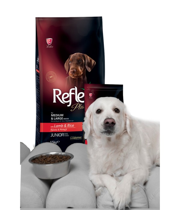 Reflex Plus Orta Büyük Irk Yavru Köpek İçin 3 kg Kuzu Etli Pirinçli Kuru Mama - RFX - 102 Reflex Plus Orta Büyük Irk Yavru Köpek İçin 3 kg Kuzu Etli Pirinçli Kuru Mama - RFX - 102