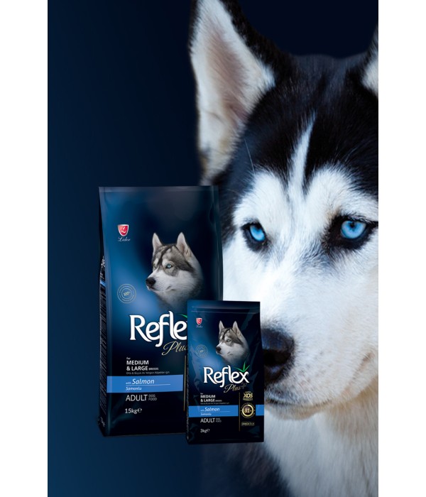 Reflex Plus Orta Büyük Irk Yetişkin Köpek İçin 3 kg Somonlu Kuru Mama - RFX - 106 Reflex Plus Orta Büyük Irk Yetişkin Köpek İçin 3 kg Somonlu Kuru Mama - RFX - 106