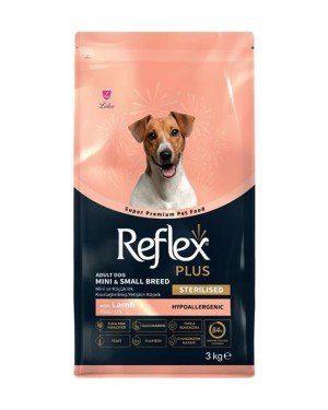 Reflex Plus Mini Küçük Irk Kısırlaştırılmış Yetişkin Köpekler İçin 3 kg Kuzu Etli Kuru Mama - RFX - 110