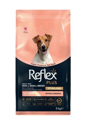 Reflex Plus Mini Küçük Irk Kısırlaştırılmış Yetişkin Köpekler İçin 3 kg Kuzu Etli Kuru Mama - RFX - 110
