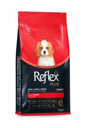 Reflex Plus Küçük ve Mini Irk Yavru Köpekler İçin 3 kg Kuzu Etli Kuru Mama - RFX - 111