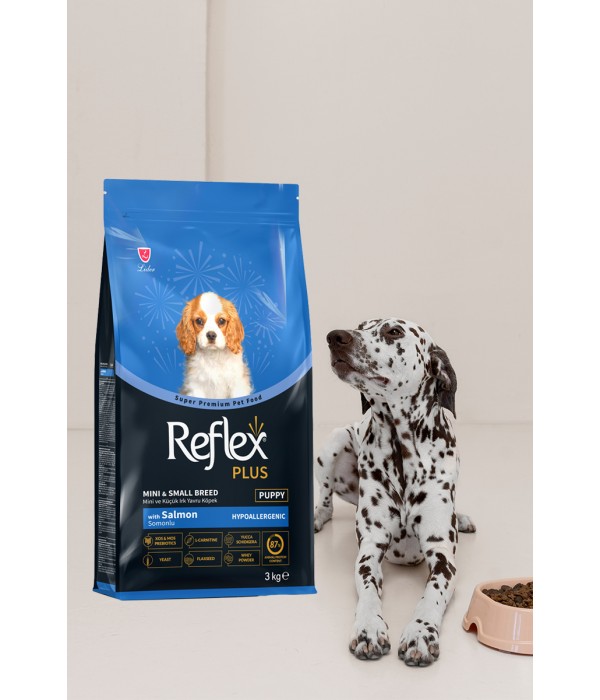 Reflex Plus Küçük Mini Irk Yavru Köpekler İçin 3 kg Somonlu Kuru Mama - RFX - 114 Reflex Plus Küçük Mini Irk Yavru Köpekler İçin 3 kg Somonlu Kuru Mama - RFX - 114