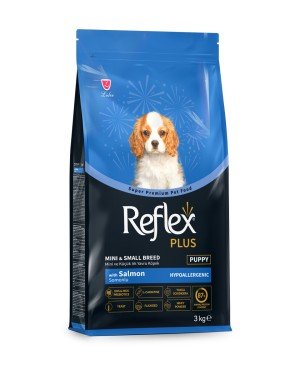 Reflex Plus Küçük Mini Irk Yavru Köpekler İçin 3 kg Somonlu Kuru Mama - RFX - 114