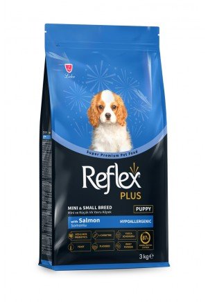 Reflex Plus Küçük Mini Irk Yavru Köpekler İçin 3 kg Somonlu Kuru Mama - RFX - 114