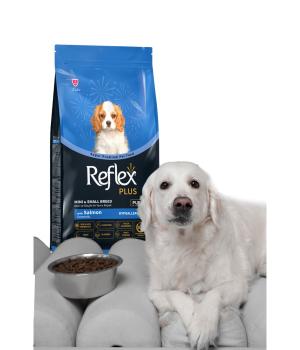 Reflex Plus Küçük Mini Irk Yavru Köpekler İçin 3 kg Somonlu Kuru Mama - RFX - 114 Reflex Plus Küçük Mini Irk Yavru Köpekler İçin 3 kg Somonlu Kuru Mama - RFX - 114