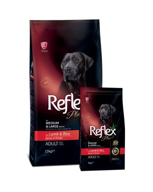Reflex Plus Orta ve Büyük Irk Yetişkin Köpekler İçin 3 kg Kuzu Etli Kuru Mama - RFX - 105