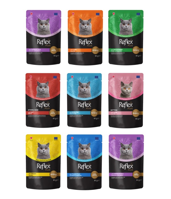 Reflex Plus 85 gr Kısırlaştırılmış Yetişkin Kediler İçin Biftekli Yaş Mama - RFK - 85 Reflex Plus 85 gr Kısırlaştırılmış Yetişkin Kediler İçin Biftekli Yaş Mama - RFK - 85