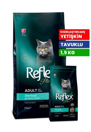 Reflex Plus 1 5 Kg Tavuklu Kısırlaştırılmış Yetişkin Kedi Kuru Mama - RFX - 306