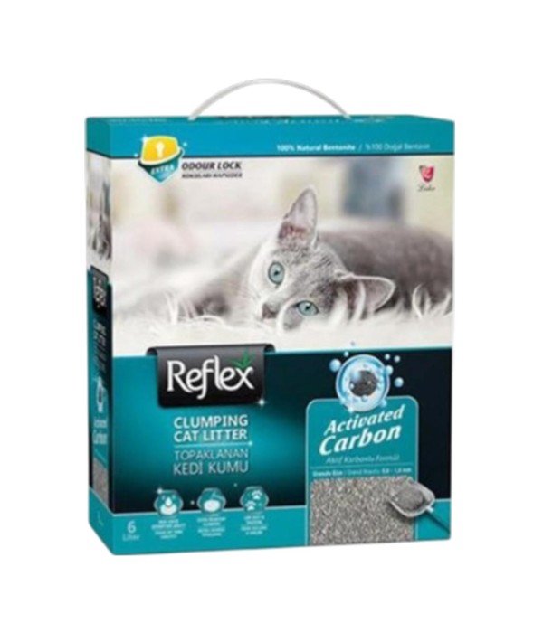 Reflex Kutulu Hızlı Topaklanan 6 lt Aktif Karbonlu Kedi Kumu - RFB - 001 