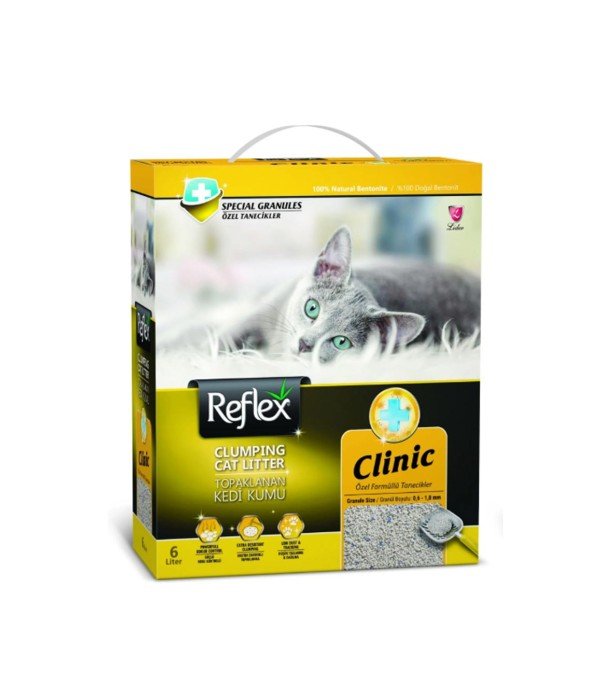 Reflex Kutulu Hızlı Topaklanan 6 lt Klinik Kedi Kumu - RFB - 003 