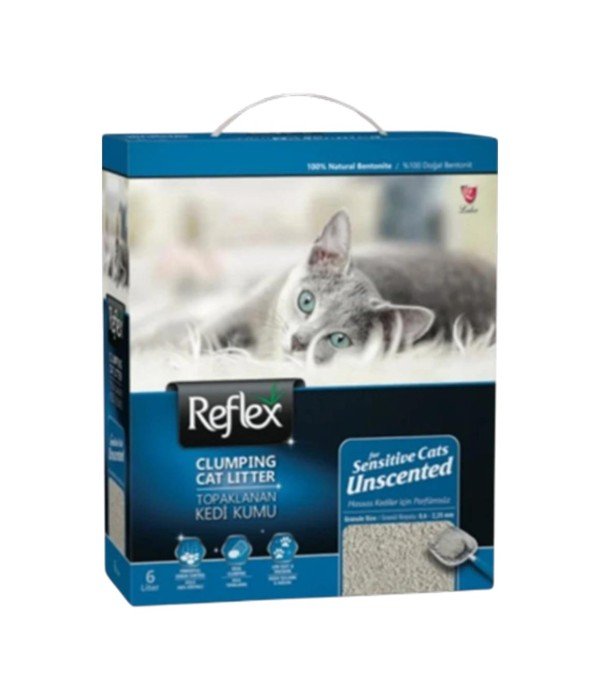 Reflex Kutulu 6 lt Hassas Kediler İçin Hızlı Topaklanan Kedi Kumu - RFB - 004 