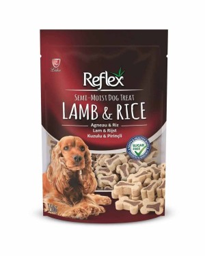 Reflex Köpekler İçin 150gr Kuzu Etli Pirinçli Kemik Şeklinde Atıştırmalık Ödül Maması Reflex Köpekler İçin 150gr Kuzu Etli Pirinçli Kemik Şeklinde Atıştırmalık Ödül Maması