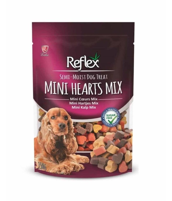 Reflex Plus Köpekler İçin 150gr Karışık Renkli Mini Kalp Şekilli Atıştırmalık Ödül Maması Reflex Plus Köpekler İçin 150gr Karışık Renkli Mini Kalp Şekilli Atıştırmalık Ödül Maması