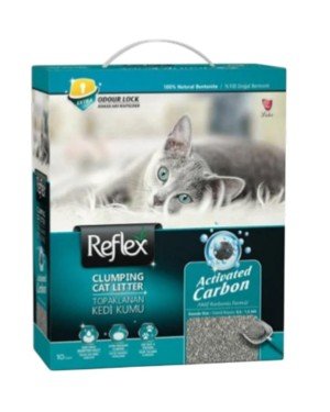 Reflex Kutulu Hızlı Topaklanan 10 lt Aktif Karbonlu Kedi Kumu - RFB011 