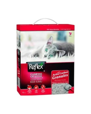 Reflex 10lt Kutulu Aktif Granüllü Hızlı Topaklanan Kedi Kumu Reflex 10lt Kutulu Aktif Granüllü Hızlı Topaklanan Kedi Kumu