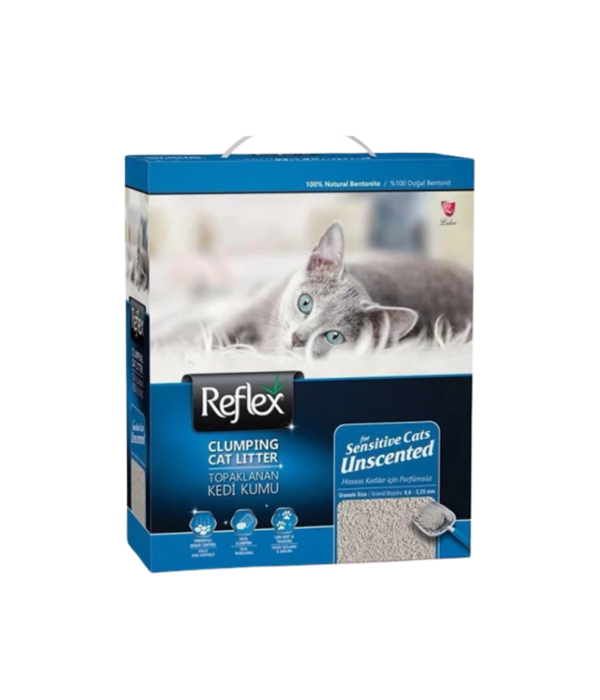 Reflex 10 lt Hassas Kediler İçin Kokusuz Hızlı Topaklanan Kedi Kumu Reflex 10 lt Hassas Kediler İçin Kokusuz Hızlı Topaklanan Kedi Kumu