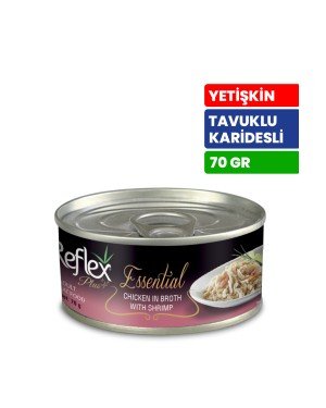 Reflex Plus Essential 70 gr Yetişkin Kediler İçin Ton Balıklı ve Karidesli Konserve Yaş Mama - RFK - 153
