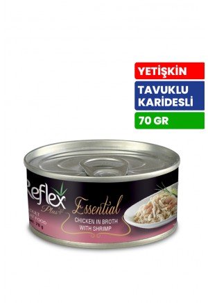 Reflex Plus Essential 70 gr Yetişkin Kediler İçin Ton Balıklı ve Karidesli Konserve Yaş Mama - RFK - 153 Reflex Plus Essential 70 gr Yetişkin Kediler İçin Ton Balıklı ve Karidesli Konserve Yaş Mama - RFK - 153