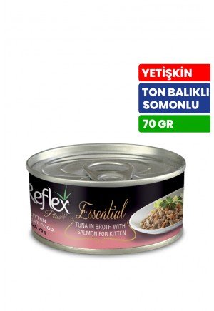 Reflex Plus Essential 70 gr Yetişkin Kediler İçin Ton Balıklı ve Somonlu Konserve Yaş Mama - RFK - 154 Reflex Plus Essential 70 gr Yetişkin Kediler İçin Ton Balıklı ve Somonlu Konserve Yaş Mama - RFK - 154