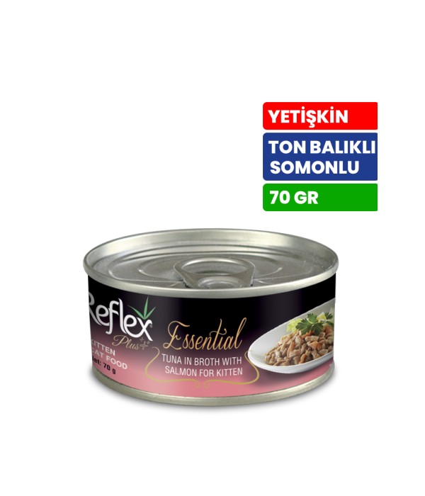 Reflex Plus Essential 70 gr Yetişkin Kediler İçin Ton Balıklı ve Somonlu Konserve Yaş Mama - RFK - 154 Reflex Plus Essential 70 gr Yetişkin Kediler İçin Ton Balıklı ve Somonlu Konserve Yaş Mama - RFK - 154