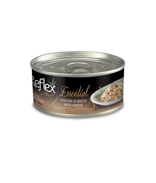 Reflex Plus Essential 70 gr Yetişkin Kediler İçin Tavuklu ve Peynirli Konserve Yaş Mama - RFK155