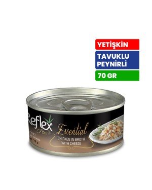 Reflex Plus Essential 70 gr Yetişkin Kediler İçin Tavuklu ve Peynirli Konserve Yaş Mama - RFK155