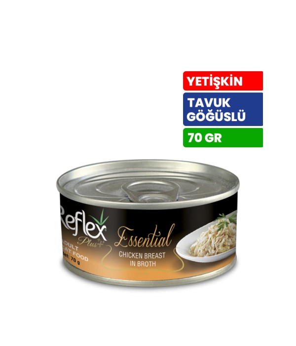 Reflex Plus Essential 70 gr Yetişkin Kediler İçin Tavuk Göğüs Etli Konserve Yaş Mama - RFK - 158 Reflex Plus Essential 70 gr Yetişkin Kediler İçin Tavuk Göğüs Etli Konserve Yaş Mama - RFK - 158