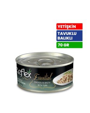 Reflex Plus Essential 70 gr Yetişkin Kediler İçin Tavuklu ve Ton Balıklı Konserve Yaş Mama - RFK - 159