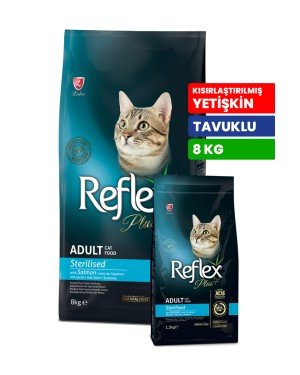Reflex Plus 1 5 kg Somonlu Kısırlaştırılmış Yetişkin Kedi Kuru Mama - RFX - 308 Reflex Plus 1 5 kg Somonlu Kısırlaştırılmış Yetişkin Kedi Kuru Mama - RFX - 308