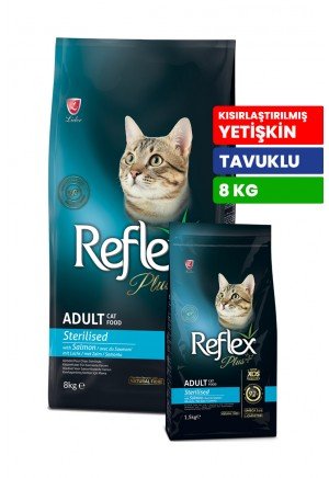 Reflex Plus 1 5 kg Somonlu Kısırlaştırılmış Yetişkin Kedi Kuru Mama - RFX - 308