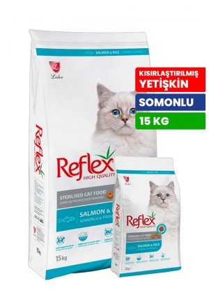 Reflex Plus 15 kg Kısırlaştırılmış Yetişkin Kediler İçin Somonlu Kuru Mama - RFL - 204