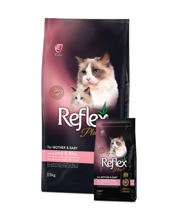 Reflex Plus 1 5 Kg Kuzu Etli ve Pirinçli Anne ve Yavru Kedi Kuru Mama - RFX - 311