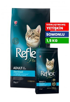 Reflex Plus 8 kg Kısırlaştırılmış Yetişkin Kedi Somonlu Kuru Mama - RFX - 328
