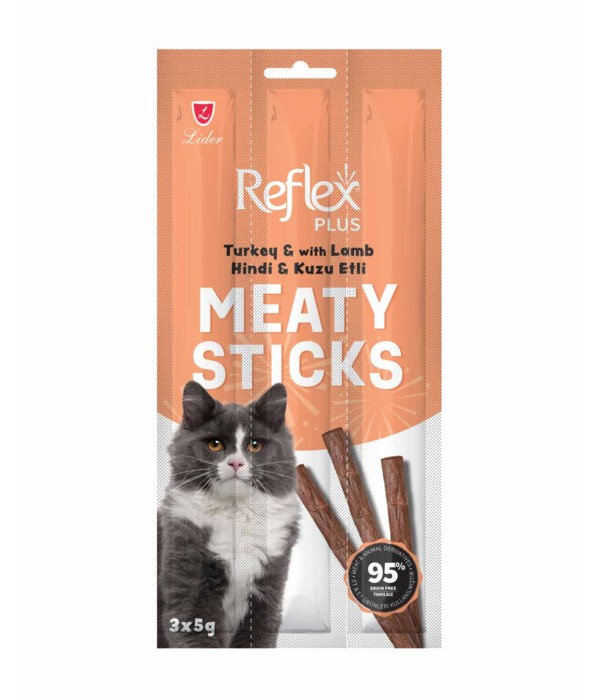 Reflex 5gr 3lü Yetişkin Kediler İçin Hindi ve Kuzu Etli Ödül Çubuğu