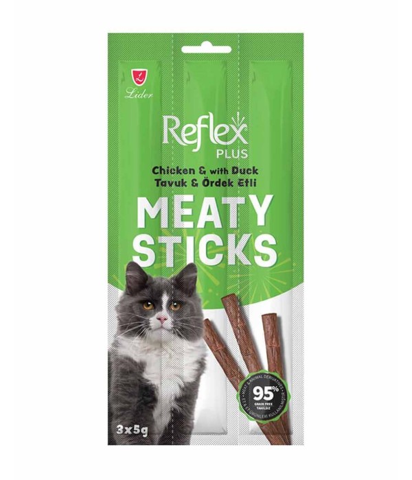 Reflex 5gr 3lü Yetişkin Kediler İçin Tavuklu ve Ördek Etli Ödül Çubuk Reflex 5gr 3lü Yetişkin Kediler İçin Tavuklu ve Ördek Etli Ödül Çubuk