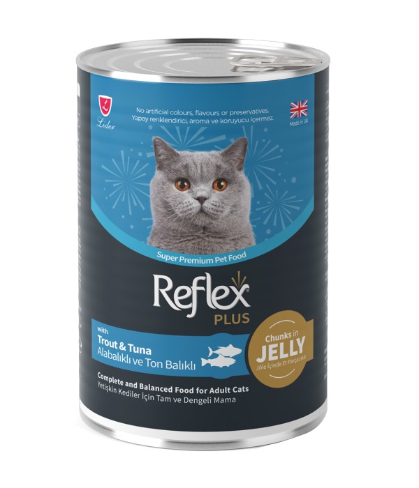 Reflex Plus 400 gr Yetişkin Kediler İçin Sos İçinde Alabalıklı ve Ton Balıklı Konserve Yaş Mama - RFK - 061 Reflex Plus 400 gr Yetişkin Kediler İçin Sos İçinde Alabalıklı ve Ton Balıklı Konserve Yaş Mama - RFK - 061