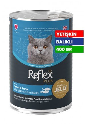 Reflex Plus 400 gr Yetişkin Kediler İçin Sos İçinde Alabalıklı ve Ton Balıklı Konserve Yaş Mama - RFK - 061