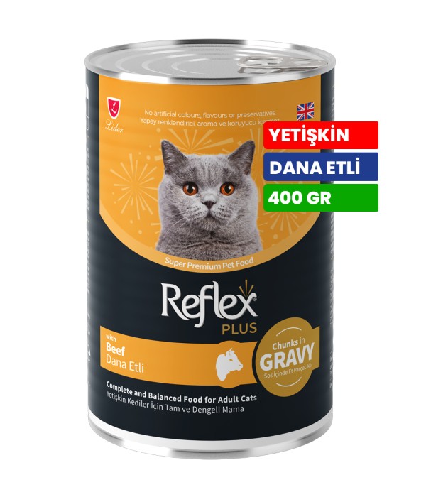 Reflex Plus 400 gr Sos İçinde Parça Dana Etli Yetişkin Kediler İçin Yaş Mama - RFK - 063 Reflex Plus 400 gr Sos İçinde Parça Dana Etli Yetişkin Kediler İçin Yaş Mama - RFK - 063