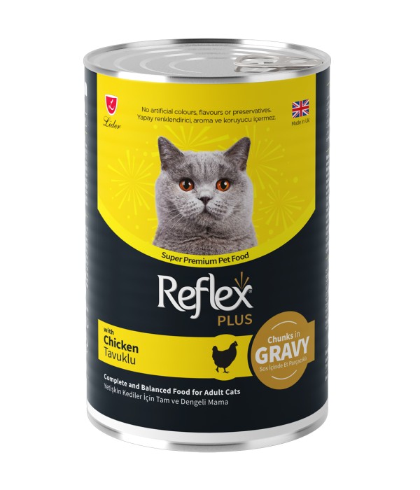 Reflex Plus 400 gr Yetişkin Kediler İçin Sos İçinde Tavuklu Konserve Yaş Mama - RFK - 064 Reflex Plus 400 gr Yetişkin Kediler İçin Sos İçinde Tavuklu Konserve Yaş Mama - RFK - 064