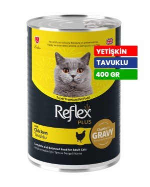 Reflex Plus 400 gr Yetişkin Kediler İçin Sos İçinde Tavuklu Konserve Yaş Mama - RFK - 064