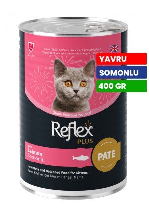 Reflex Plus 400 gr Yavru Kediler İçin Sos İçinde Somonlu Konserve Yaş Mama - RFK - 067
