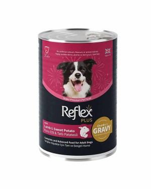 Reflex Plus Yetişkin Köpekler İçin 400gr Kuzu Etli Tatlı Patatesli Konserve Yaş Mama Reflex Plus Yetişkin Köpekler İçin 400gr Kuzu Etli Tatlı Patatesli Konserve Yaş Mama