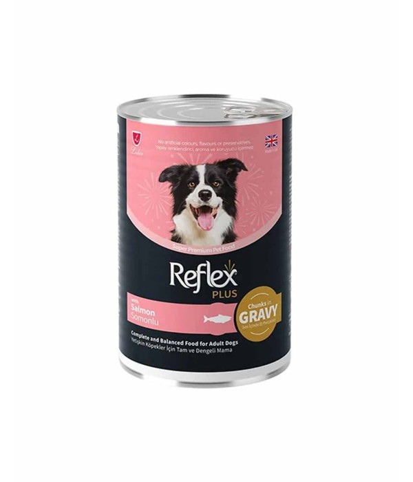 Reflex Plus Yetişkin Köpekler İçin 400gr Somonlu Konserve Yaş Mama Reflex Plus Yetişkin Köpekler İçin 400gr Somonlu Konserve Yaş Mama
