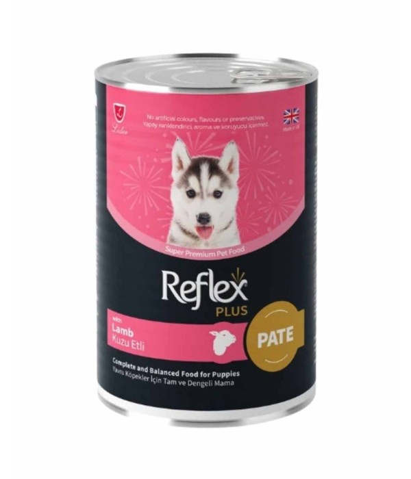 Reflex Plus Yavru Köpekler İçin 400gr Kuzu Etli Konserve Yaş Mama