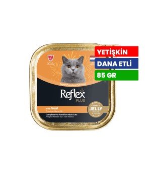 Reflex Plus 85 gr Yetişkin Kediler İçin Jöleli ve Dana Parçacıklı Yaş Mama - RFK - 071