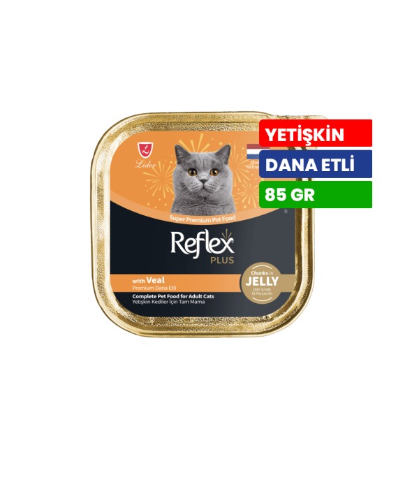 Reflex Plus 85 gr Yetişkin Kediler İçin Jöleli ve Dana Parçacıklı Yaş Mama - RFK - 071 Reflex Plus 85 gr Yetişkin Kediler İçin Jöleli ve Dana Parçacıklı Yaş Mama - RFK - 071