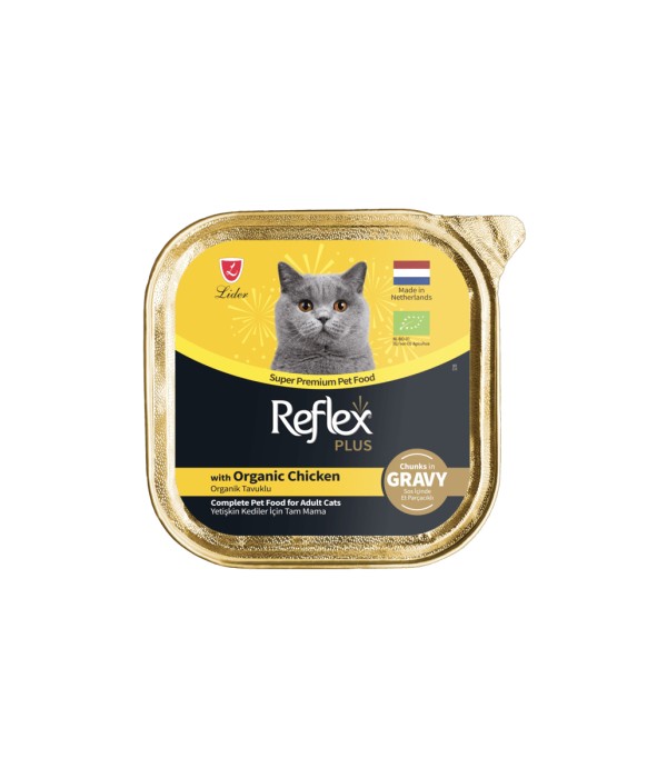 Reflex Plus 85 gr Yetişkin Kediler İçin Organik Tavuklu Yaş Mama - RFK - 072 Reflex Plus 85 gr Yetişkin Kediler İçin Organik Tavuklu Yaş Mama - RFK - 072