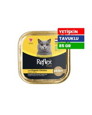 Reflex Plus 85 gr Yetişkin Kediler İçin Organik Tavuklu Yaş Mama - RFK - 072