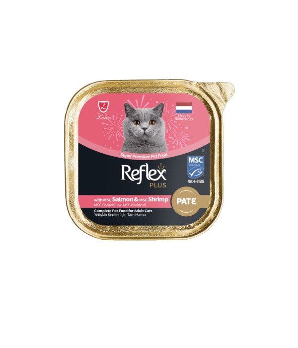 Reflex Plus 85 gr Yetişkin Kediler İçin Somonlu ve Karidesli Yaş Mama - RFK - 074 Reflex Plus 85 gr Yetişkin Kediler İçin Somonlu ve Karidesli Yaş Mama - RFK - 074